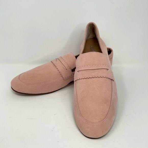 Suede Ice Pink Penny Loafers NWOT - Picture 4 of 13